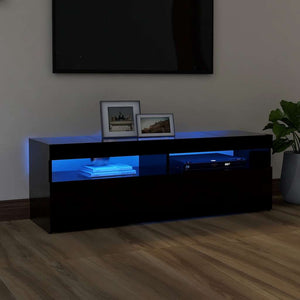 TV-Schrank Schwarz mit LED 120cm