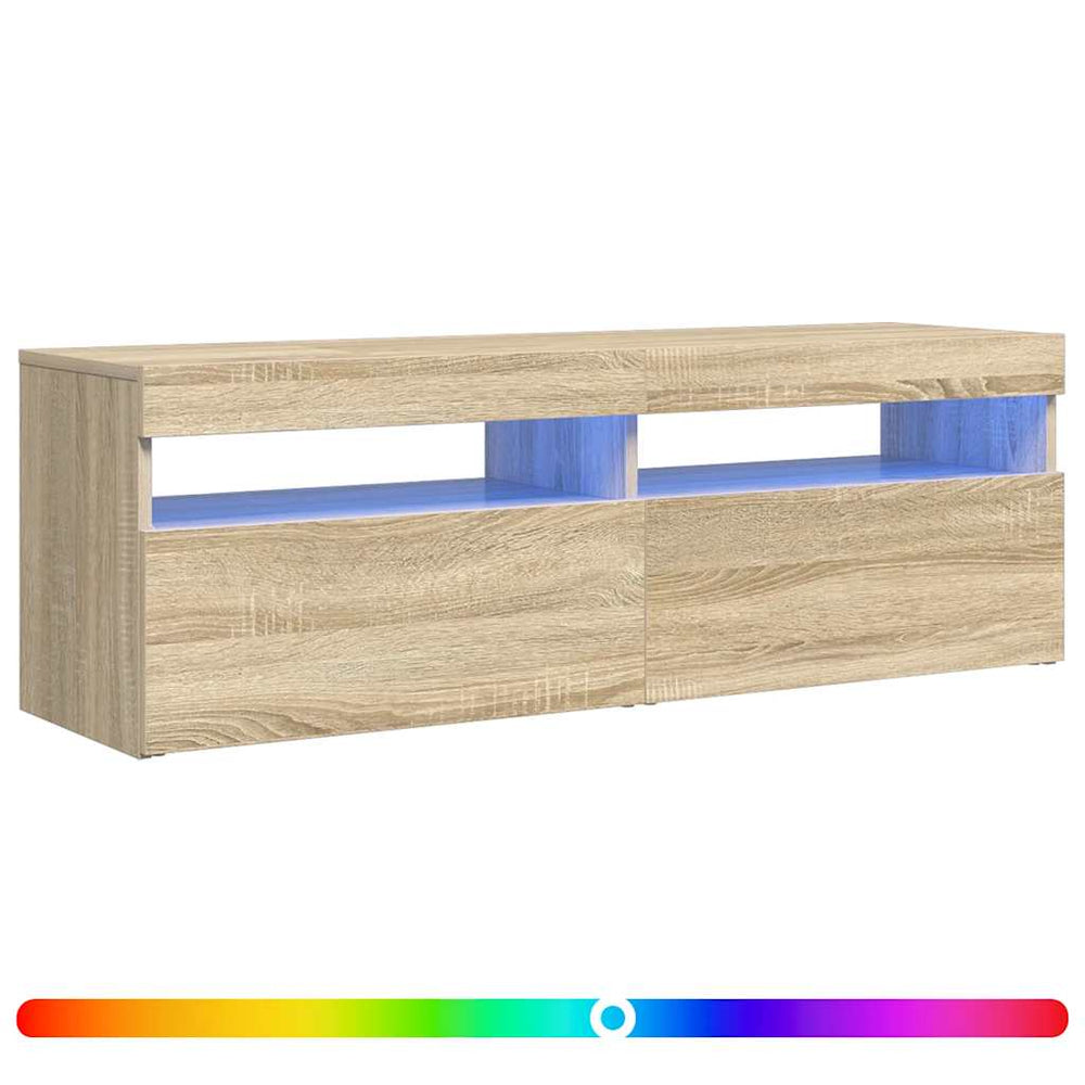 TV-Schrank Sonoma-Eiche mit LED 120cm