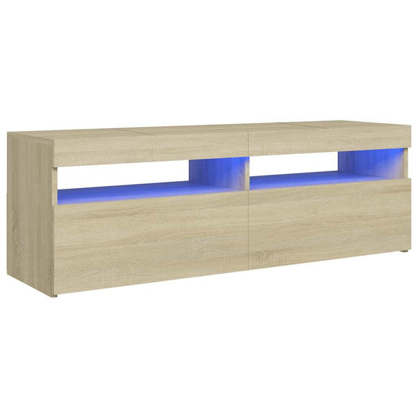TV-Schrank Sonoma-Eiche mit LED 120cm