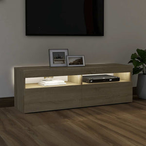TV-Schrank Sonoma-Eiche mit LED 120cm