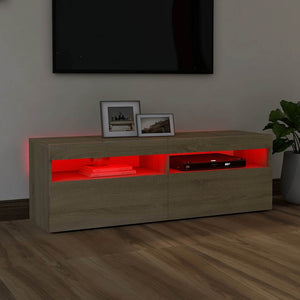 TV-Schrank Sonoma-Eiche mit LED 120cm