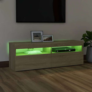 TV-Schrank Sonoma-Eiche mit LED 120cm