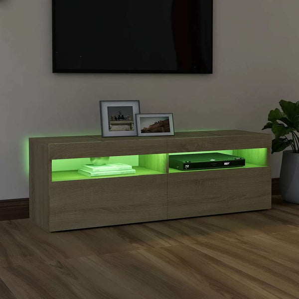 TV-Schrank Sonoma-Eiche mit LED 120cm