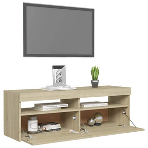 TV-Schrank Sonoma-Eiche mit LED 120cm