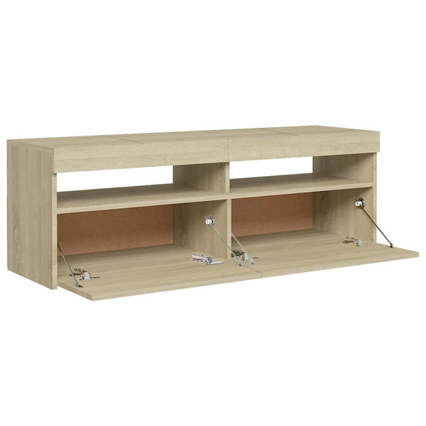 TV-Schrank Sonoma-Eiche mit LED 120cm