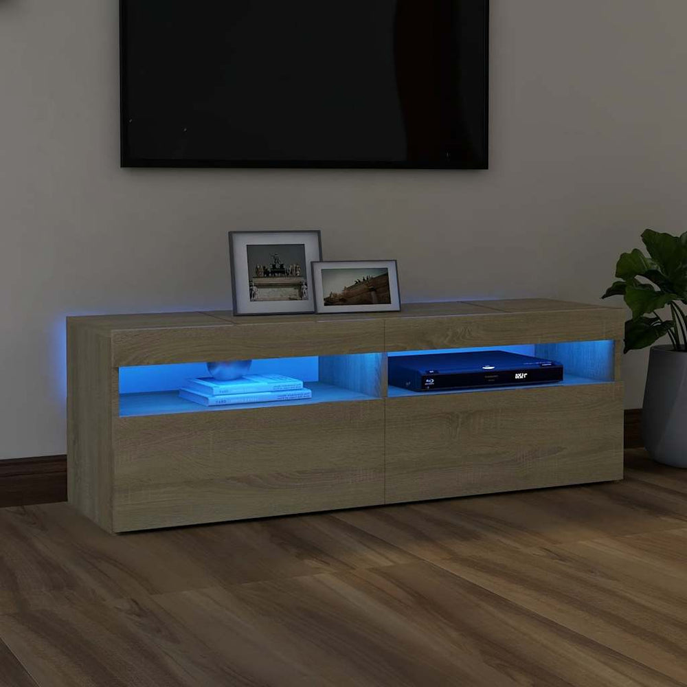TV-Schrank Sonoma-Eiche mit LED 120cm
