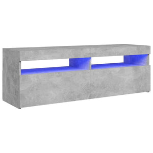 TV-Schrank Betongrau mit LED 120 cm