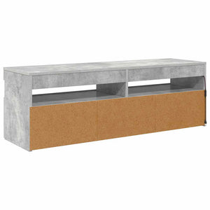 TV-Schrank Betongrau mit LED 120 cm