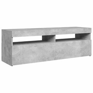 TV-Schrank Betongrau mit LED 120 cm