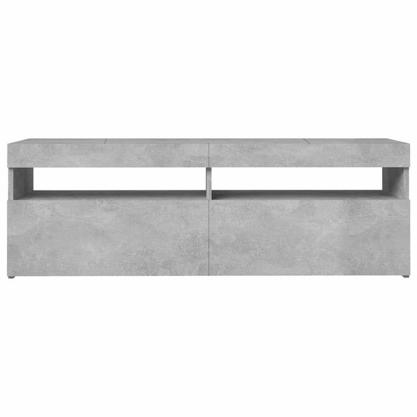 TV-Schrank Betongrau mit LED 120 cm