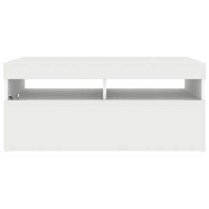 TV-Schrank Weiß mit LED 90 cm