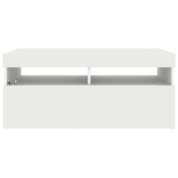 TV-Schrank Weiß mit LED 90 cm