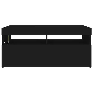 TV-Schrank mit LED Schwarz 90cm