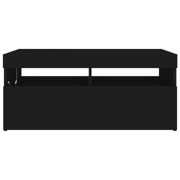 TV-Schrank mit LED Schwarz 90cm
