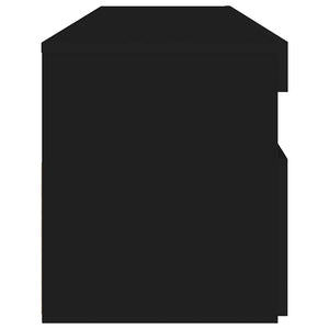 TV-Schrank mit LED Schwarz 90cm