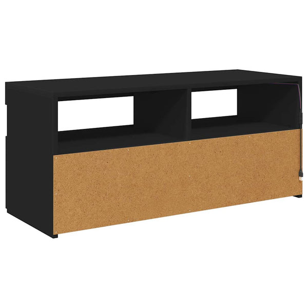 TV-Schrank mit LED Schwarz 90cm