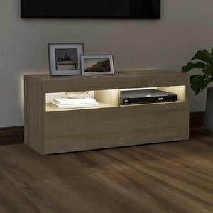 TV-Schrank Sonoma Eiche mit LED 90cm