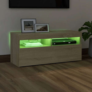 TV-Schrank Sonoma Eiche mit LED 90cm