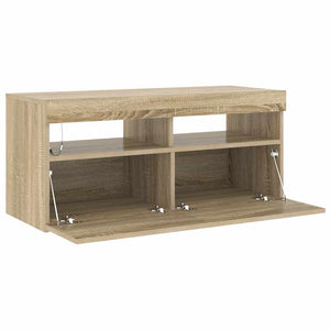 TV-Schrank Sonoma Eiche mit LED 90cm