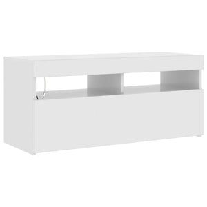 TV-Schrank Weiß Hochglanz mit LED 90cm