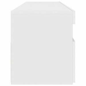 TV-Schrank Weiß Hochglanz mit LED 90cm