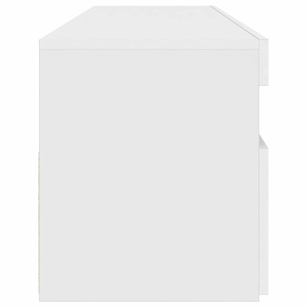TV-Schrank Weiß Hochglanz mit LED 90cm