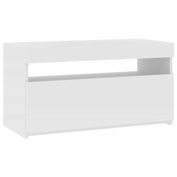 TV-Schrank Weiß mit LED 75x35x40 cm
