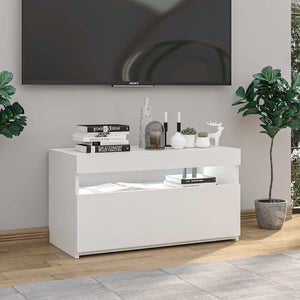 TV-Schrank Weiß mit LED 75x35x40 cm
