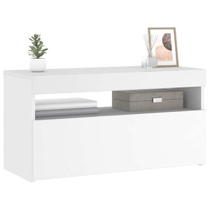 TV-Schrank Weiß mit LED 75x35x40 cm