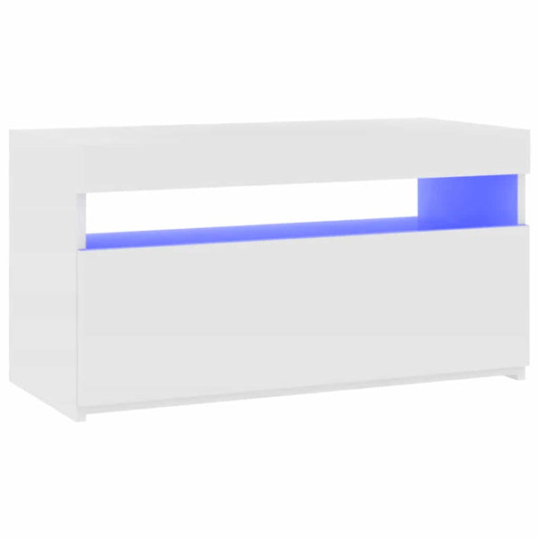TV-Schrank Weiß mit LED 75x35x40 cm