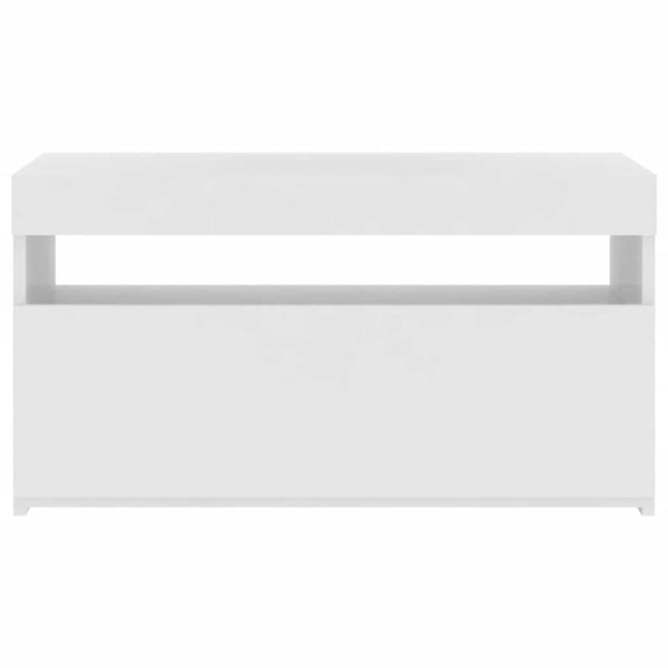 TV-Schrank Weiß mit LED 75x35x40 cm