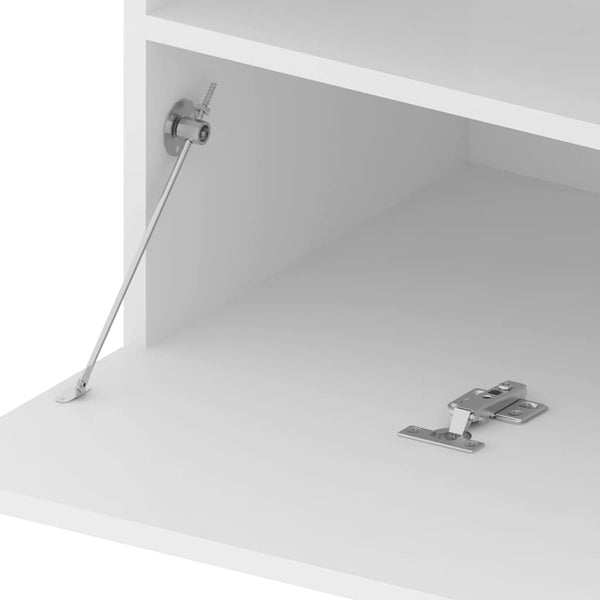 TV-Schränke mit LED-Leuchten, 2er Set, Weiß