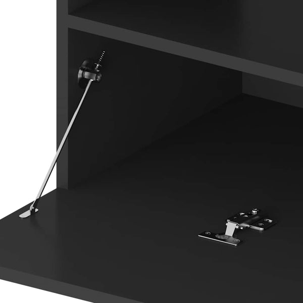 TV-Schränke mit LED Schwarz 75x35x40 cm, 2er-Set