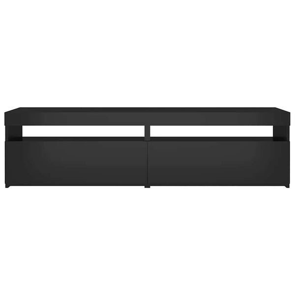 TV-Schränke mit LED Schwarz 75x35x40 cm, 2er-Set