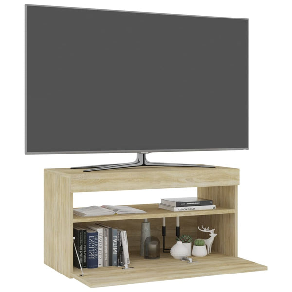 TV-Schrank Sonoma Eiche mit LED 75cm