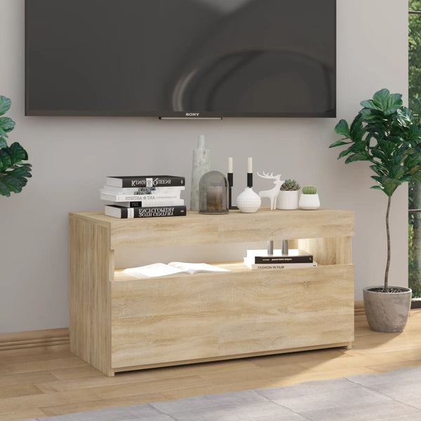TV-Schrank Sonoma Eiche mit LED 75cm