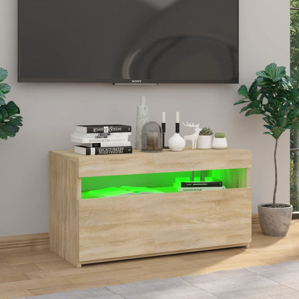 TV-Schrank Sonoma Eiche mit LED 75cm