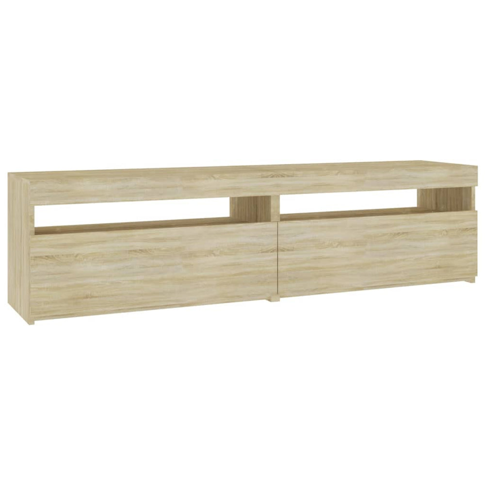TV-Schränke mit LED Sonoma Eiche 75x35x40 cm, 2er-Set