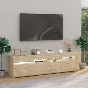 TV-Schränke mit LED Sonoma Eiche 75x35x40 cm, 2er-Set