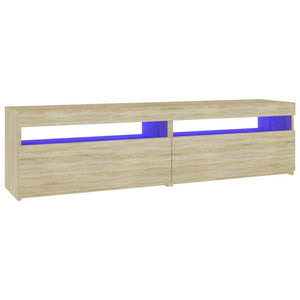 TV-Schränke mit LED Sonoma Eiche 75x35x40 cm, 2er-Set