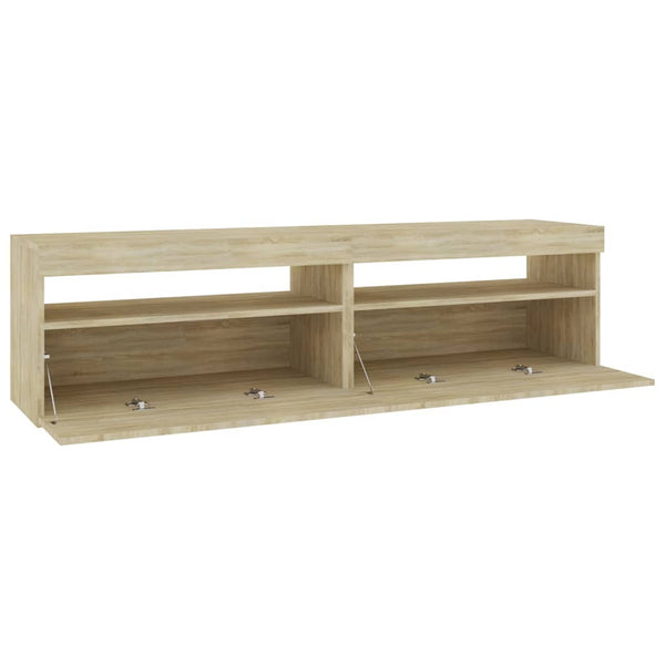 TV-Schränke mit LED Sonoma Eiche 75x35x40 cm, 2er-Set