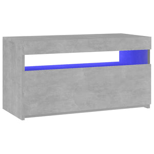 Meuble TV vidaXL avec lumières LED gris béton 75x35x40 cm