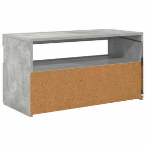 Meuble TV vidaXL avec lumières LED gris béton 75x35x40 cm