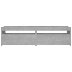 TV-Schränke mit LED Betongrau 75x35x40cm, 2er Set