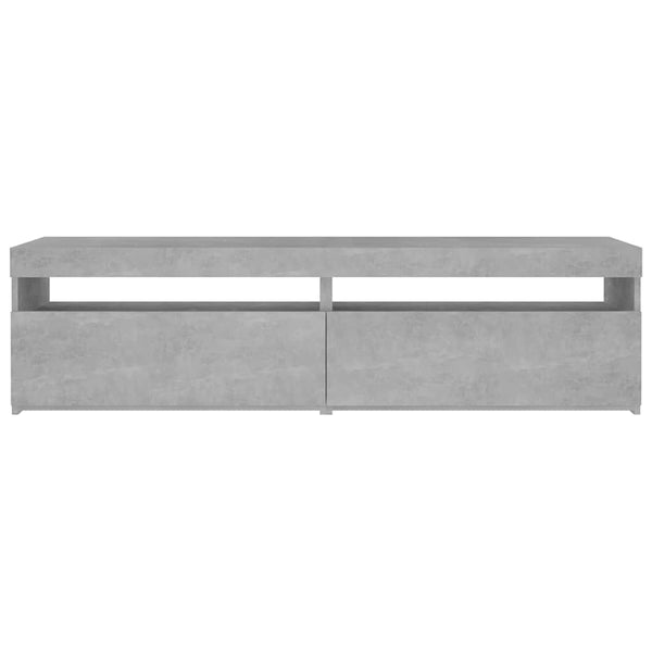 TV-Schränke mit LED Betongrau 75x35x40cm, 2er Set