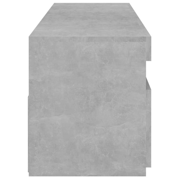 TV-Schränke mit LED Betongrau 75x35x40cm, 2er Set
