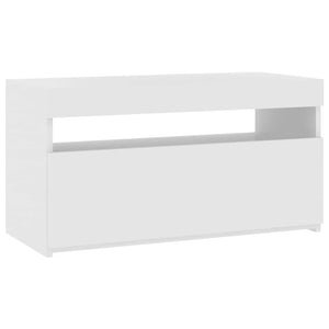TV-Schrank Weiß Hochglanz mit LED 75cm