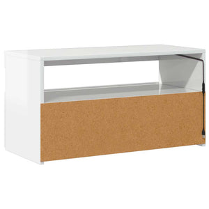 TV-Schrank Weiß Hochglanz mit LED 75cm