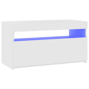TV-Schrank Weiß Hochglanz mit LED 75cm