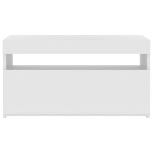 TV-Schrank Weiß Hochglanz mit LED 75cm